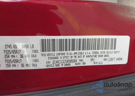 2013 Chrysler Town & Country Touring-L z USA, uszkodzony, nr VIN 2C4RC1CG7DR585264